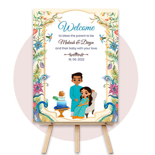 Traditional Baby shower Sign Template