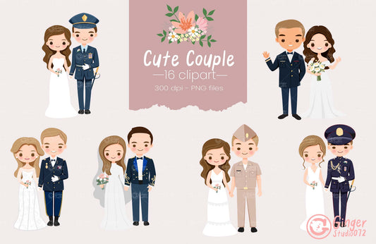 A Cute Couple Clip Art (small commercial license) #ccgs240102