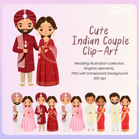 Cute Couple Clip Art (small commercial license) #ccgs2403010