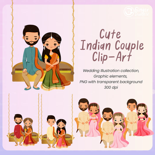 Cute Couple Clip Art (small commercial license) #ccgs2403011