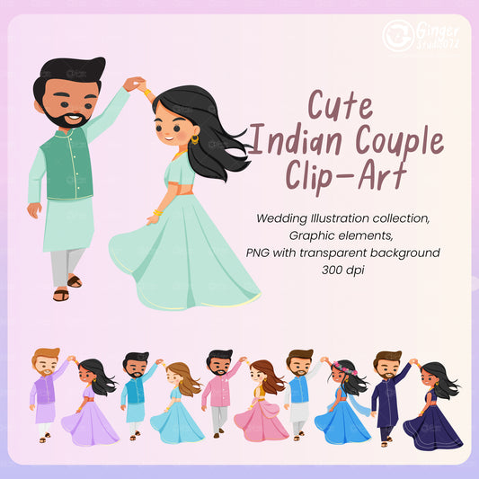 Cute Couple Clip Art (small commercial license) #ccgs2403015