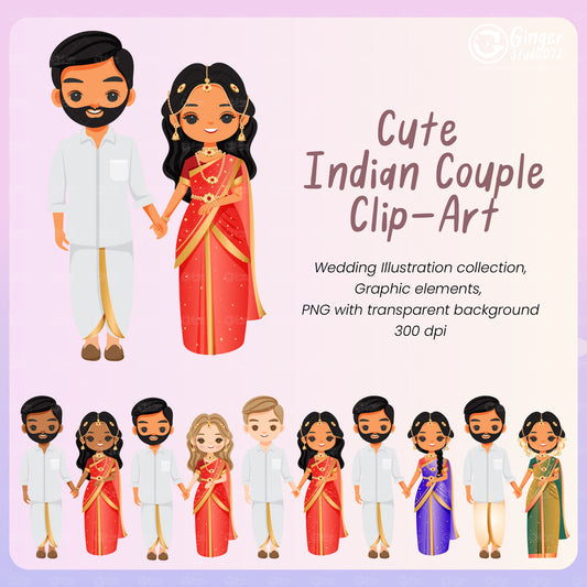 Cute Couple Clip Art (small commercial license) #ccgs2403016