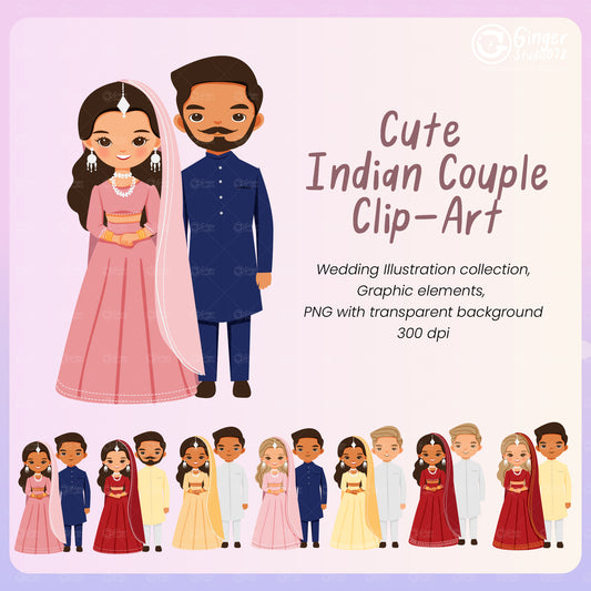 Cute Couple Clip Art (small commercial license) #ccgs2403017