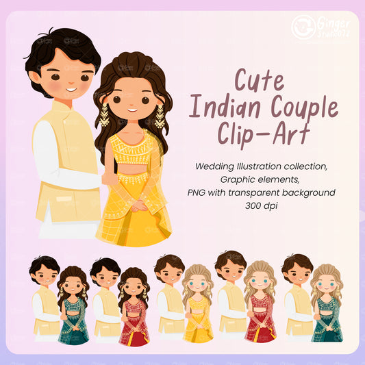 Cute Couple Clip Art (small commercial license) #ccgs2403019