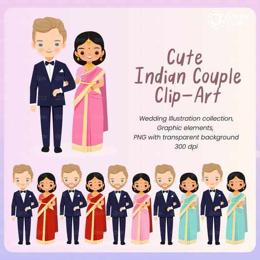 Cute Couple Clip Art (small commercial license) #ccgs240301