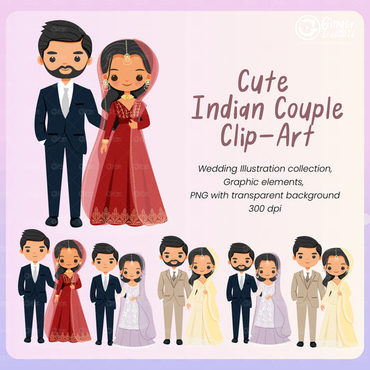 Cute Couple Clip Art (small commercial license) #ccgs240303