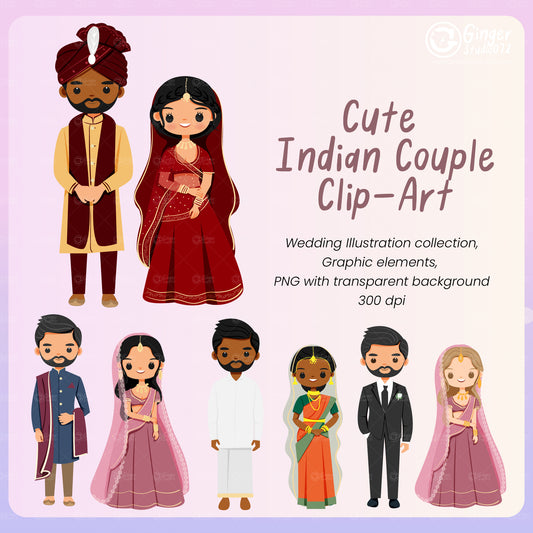 Cute Couple Clip Art (small commercial license) #ccgs240306