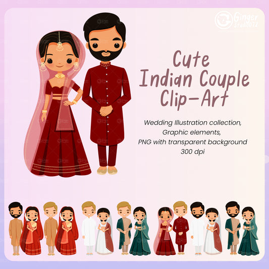 Cute Couple Clip Art (small commercial license) #ccgs240307