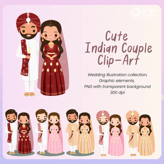 Cute Couple Clip Art (small commercial license) #ccgs240308
