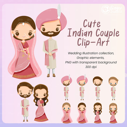 Cute Couple Clip Art (small commercial license) #ccgs240309
