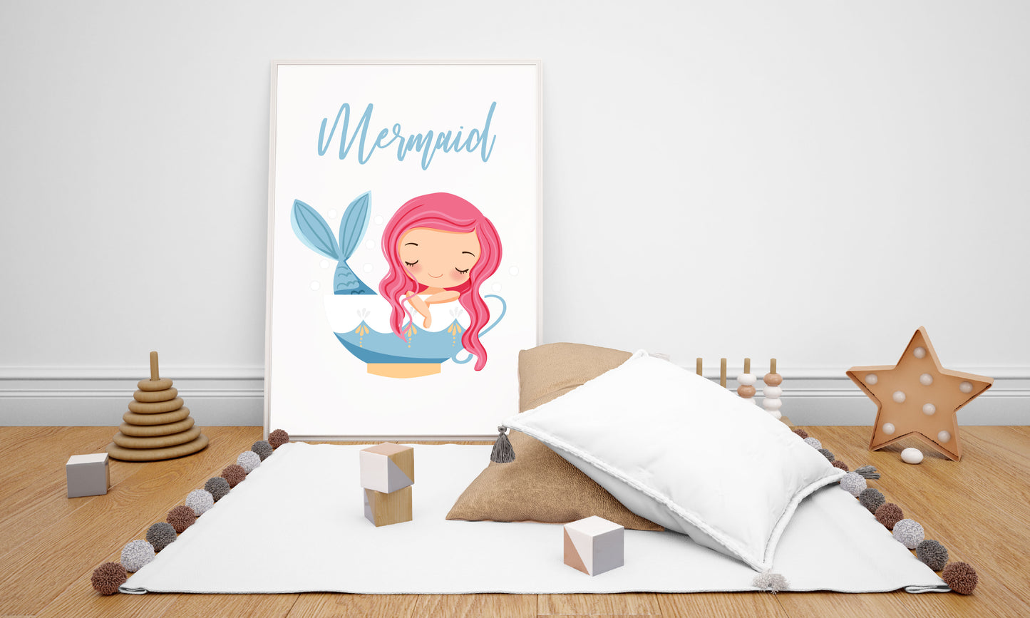 Cute Mermaids – A Whimsical Underwater Illustration Collection.