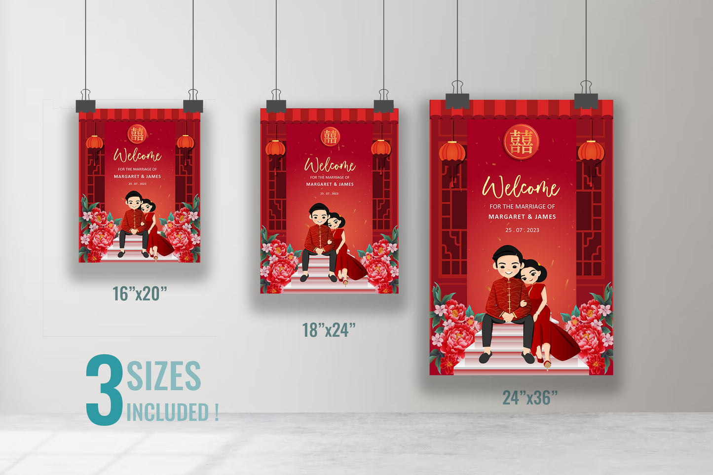 Cute Vietnamese Wedding, Tea ceremony, Welcome signage template #wcsl220606