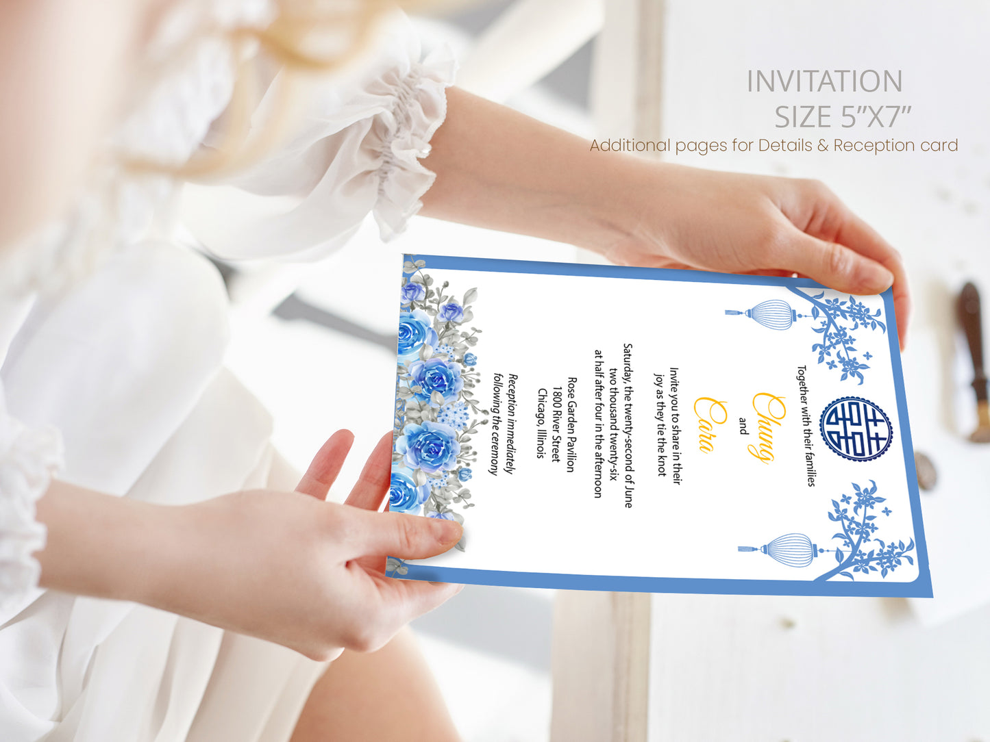 Cute Vietnamese wedding invite, Áo dài theme, Customize Invite Template #vmwc220305