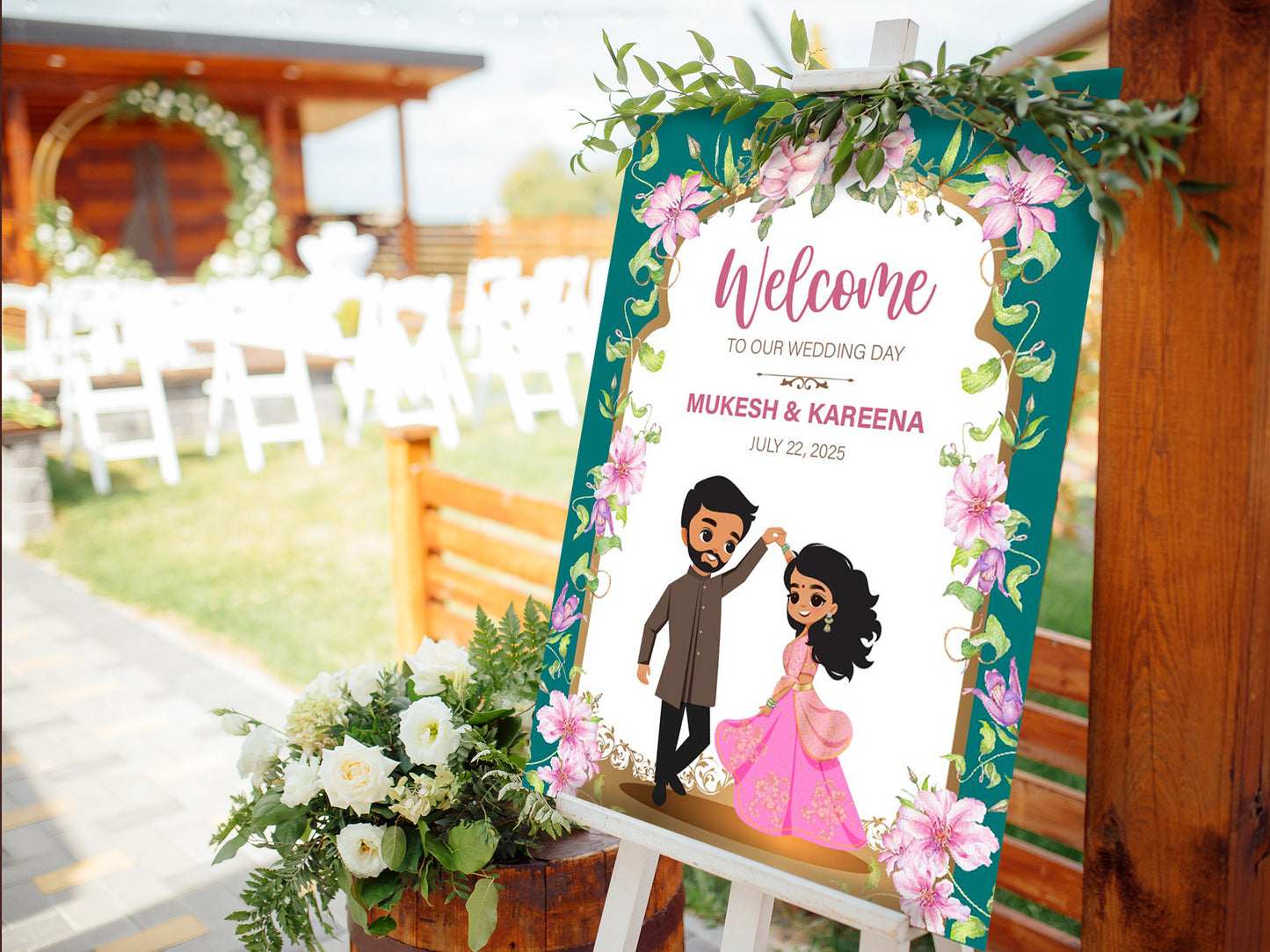 Cute Indian sign: Haldi/Mehndi/Sangeet, reception template#wcsl2209010