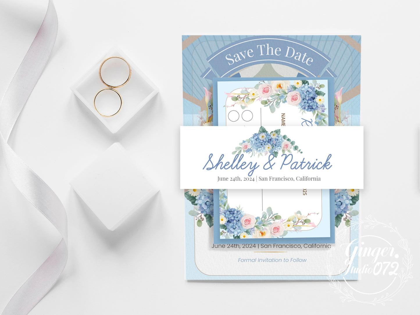 Cute Wedding Invitation, E-Invitation, Digital Template Set #ctwd230201