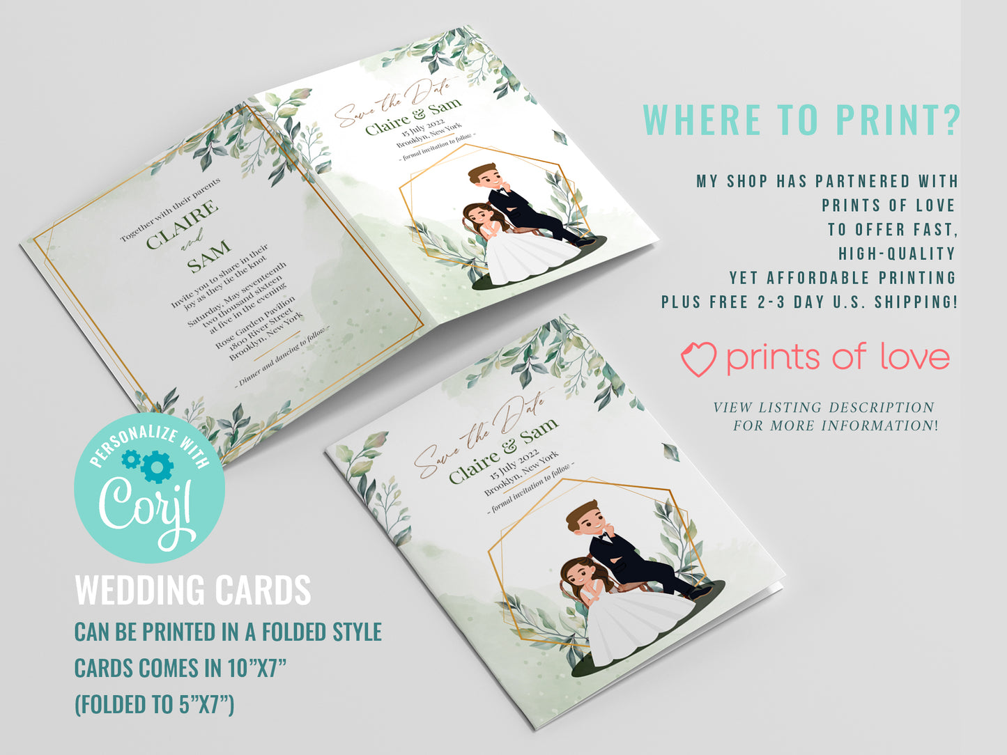Cute Wedding Invitation, E-Invitation Template #CTWD230101