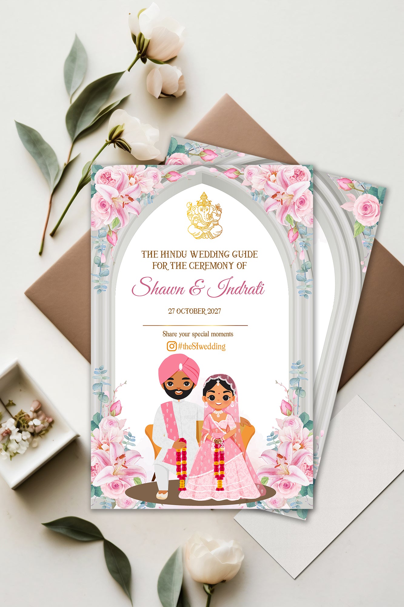 Wedding Program template | Hindu Ceremony Program & Indian Wedding program guide #wptp240601