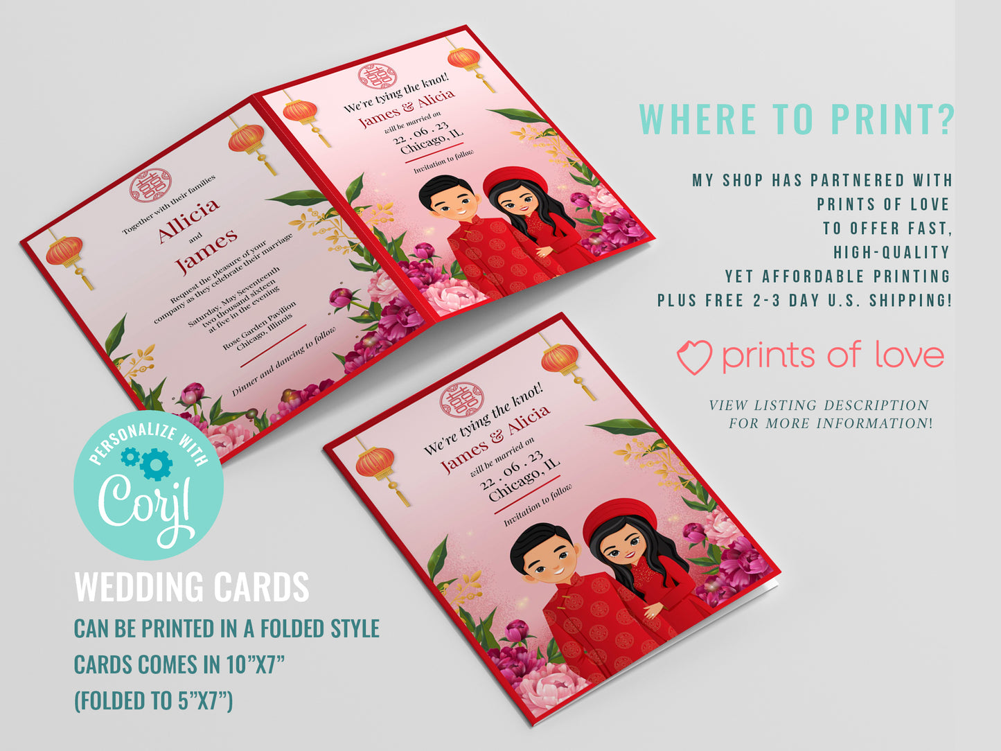 Cute Vietnamese wedding invite, Áo dài theme, Customize Invite Template #cvwl221103