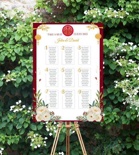 Cute Tea Party Table Seat Signage, Digital Welcome signage template #tbsp2310001