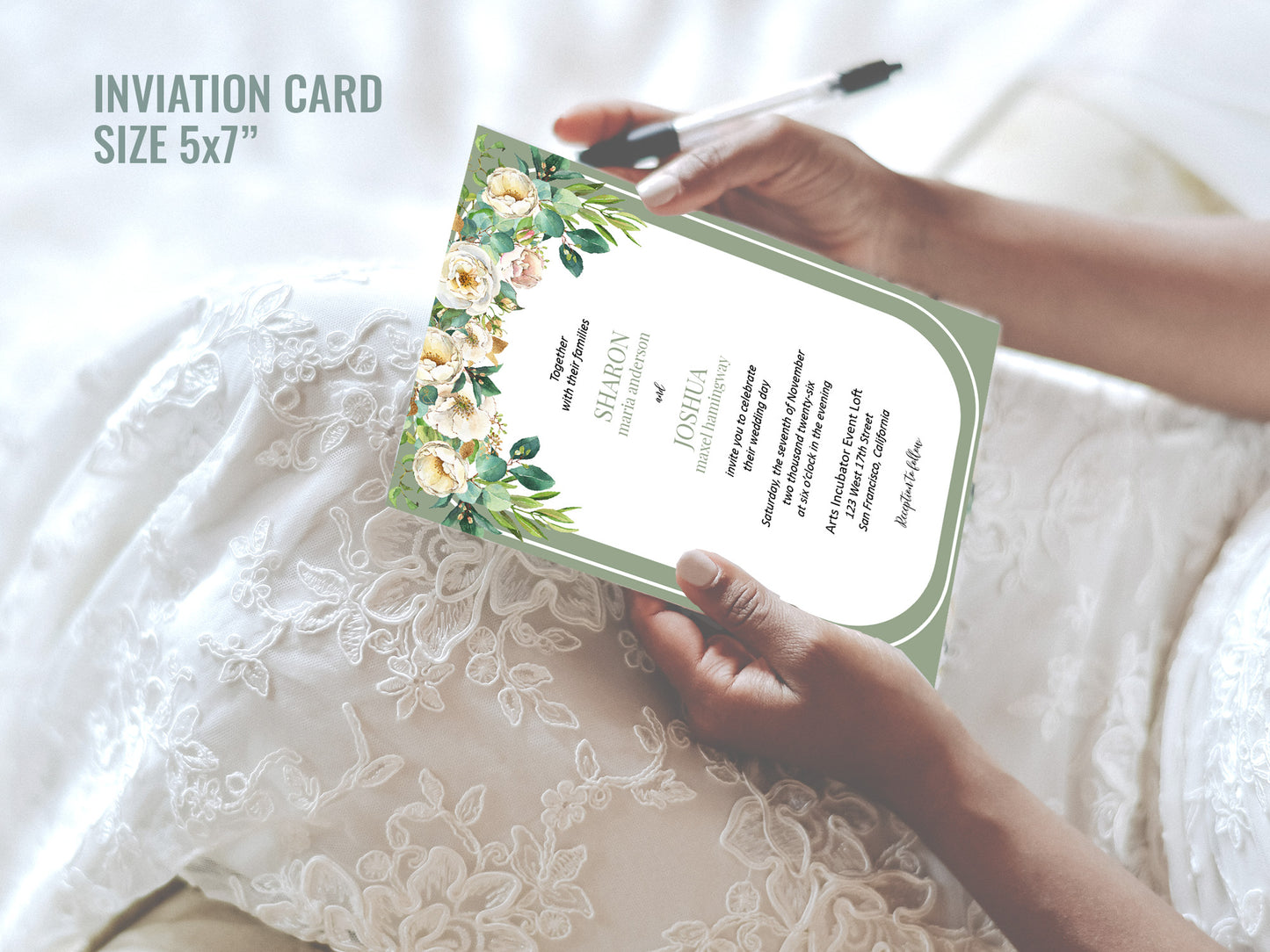 Cute Wedding Invitation, E-Invitation, Digital Template #CTWD230601