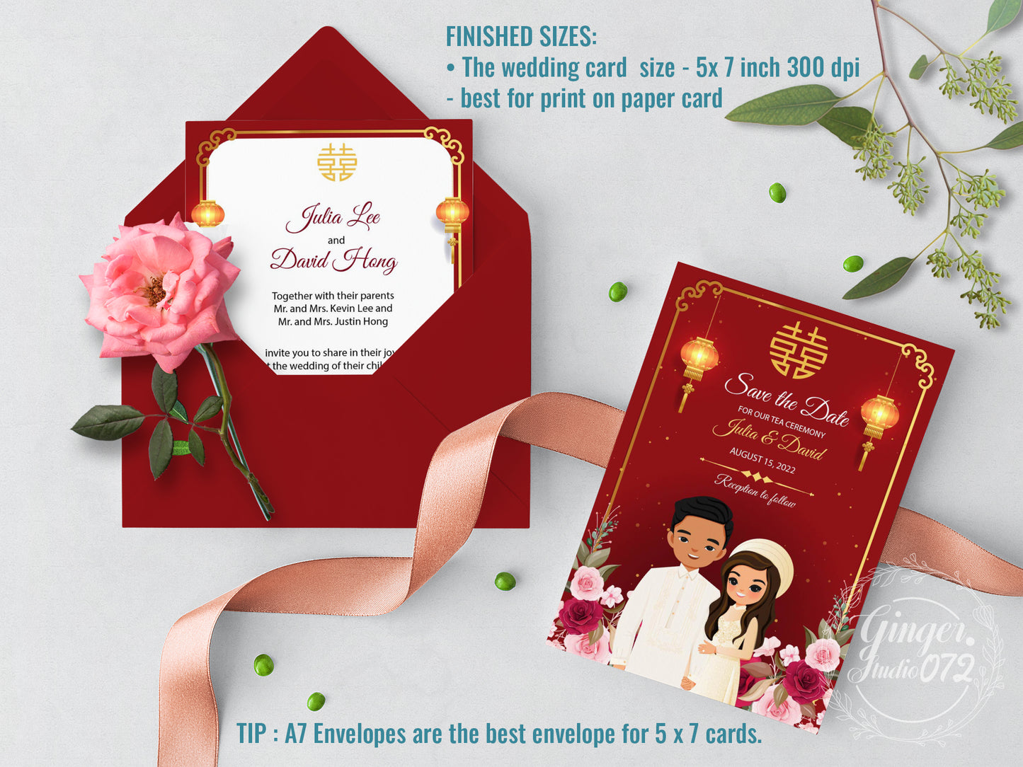 Cute Vietnamese wedding invite, Áo dài theme, Customize Invite Template #cvwk220603