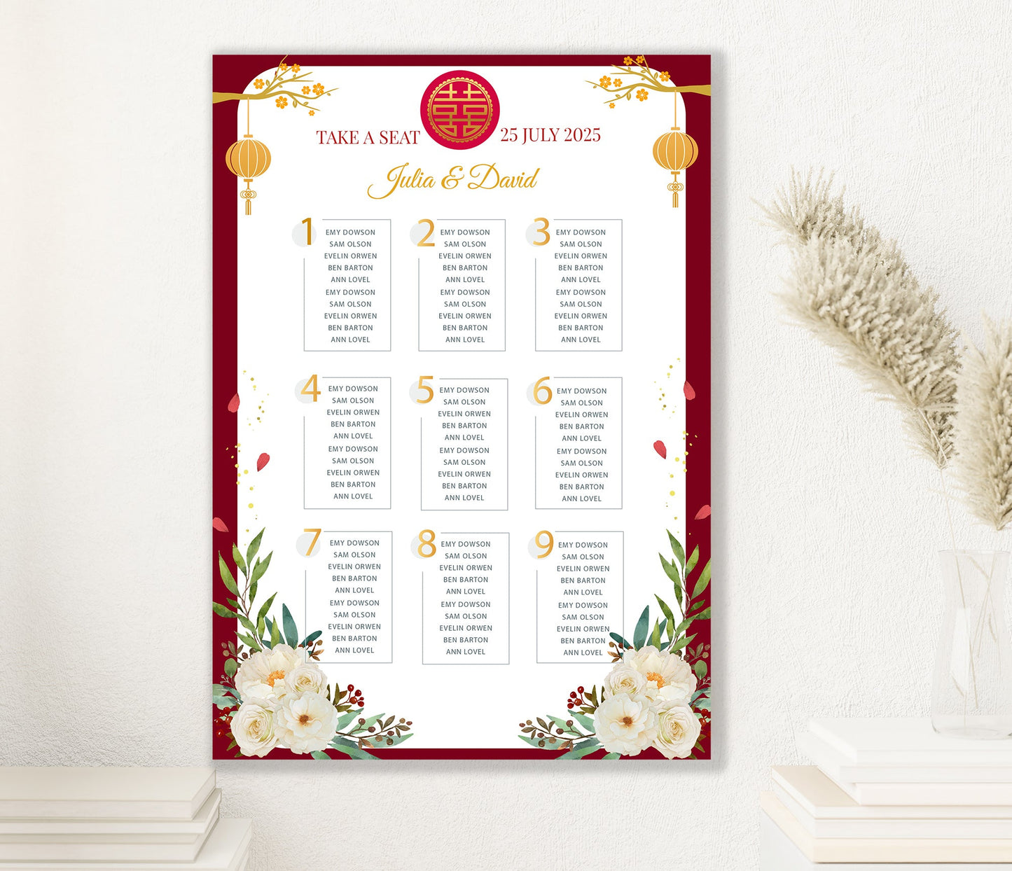 Cute Tea Party Table Seat Signage, Digital Welcome signage template #tbsp2310001