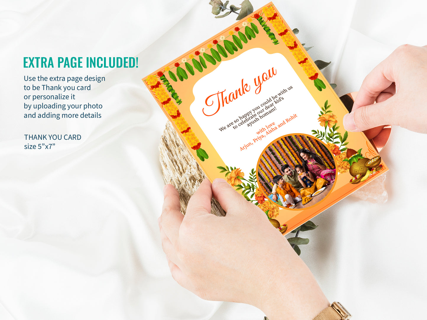 Cute Milestone invite, Half Saree & Dhoti Function Ceremony, Customize Template #hfiv220801