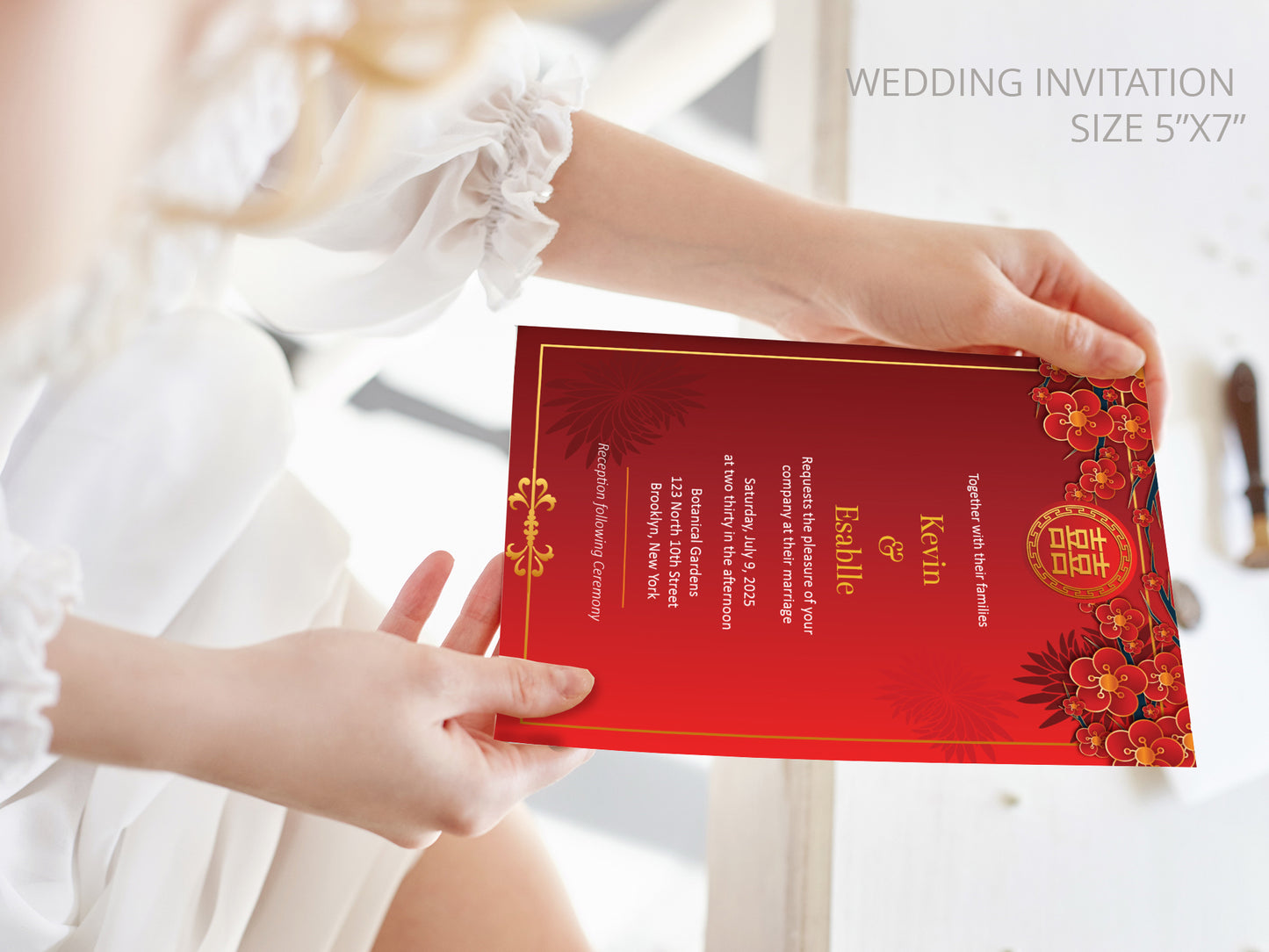 Cute Vietnamese wedding invite, Áo dài theme, Customize Invite Template #cvwl230304