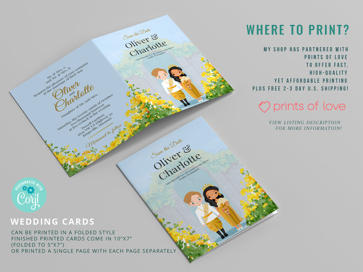 Cute Asian, Khmer, Lao, Thai Wedding invitation, E-Invite template #sewc230107