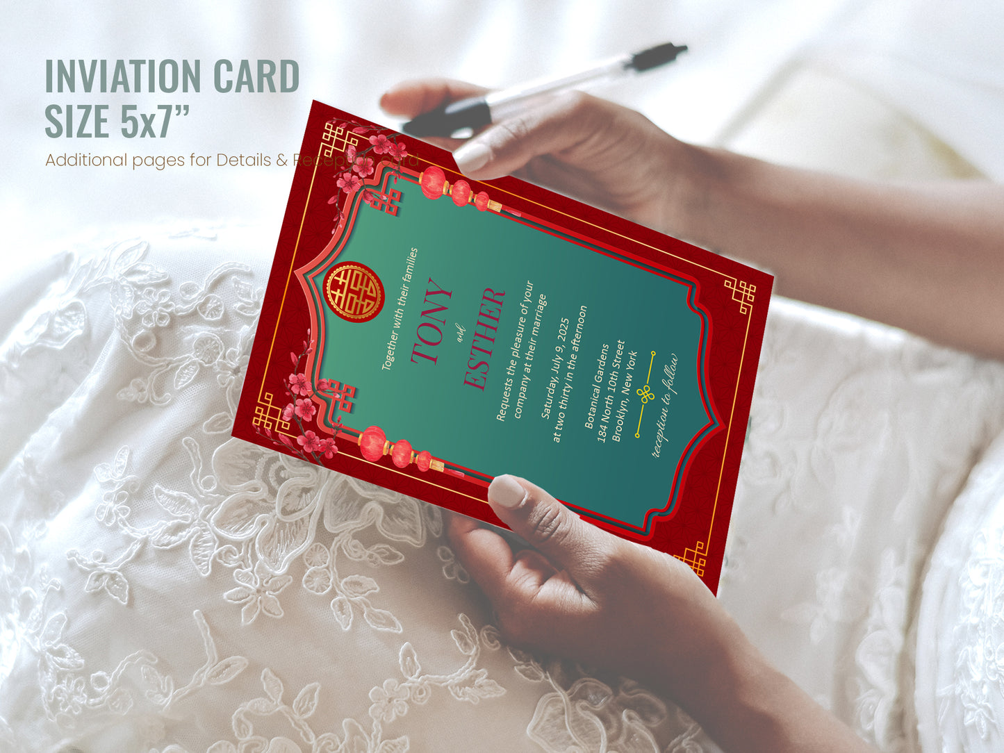 Cute Chinese Wedding, Tea Ceremony, invitation Template #cvwl221004