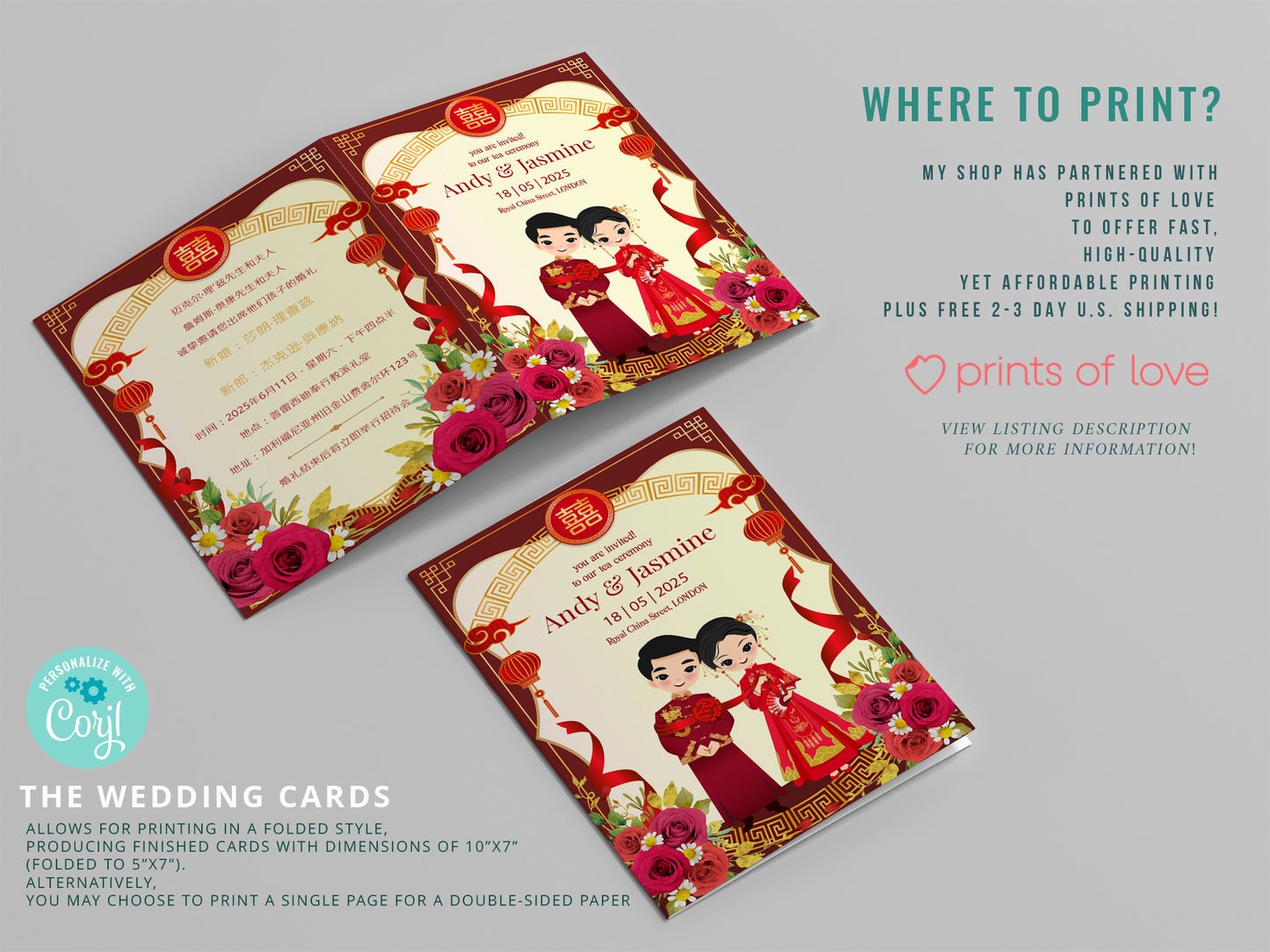 Cute Chinese Wedding, Tea Ceremony, invitation Template #cvwl230306