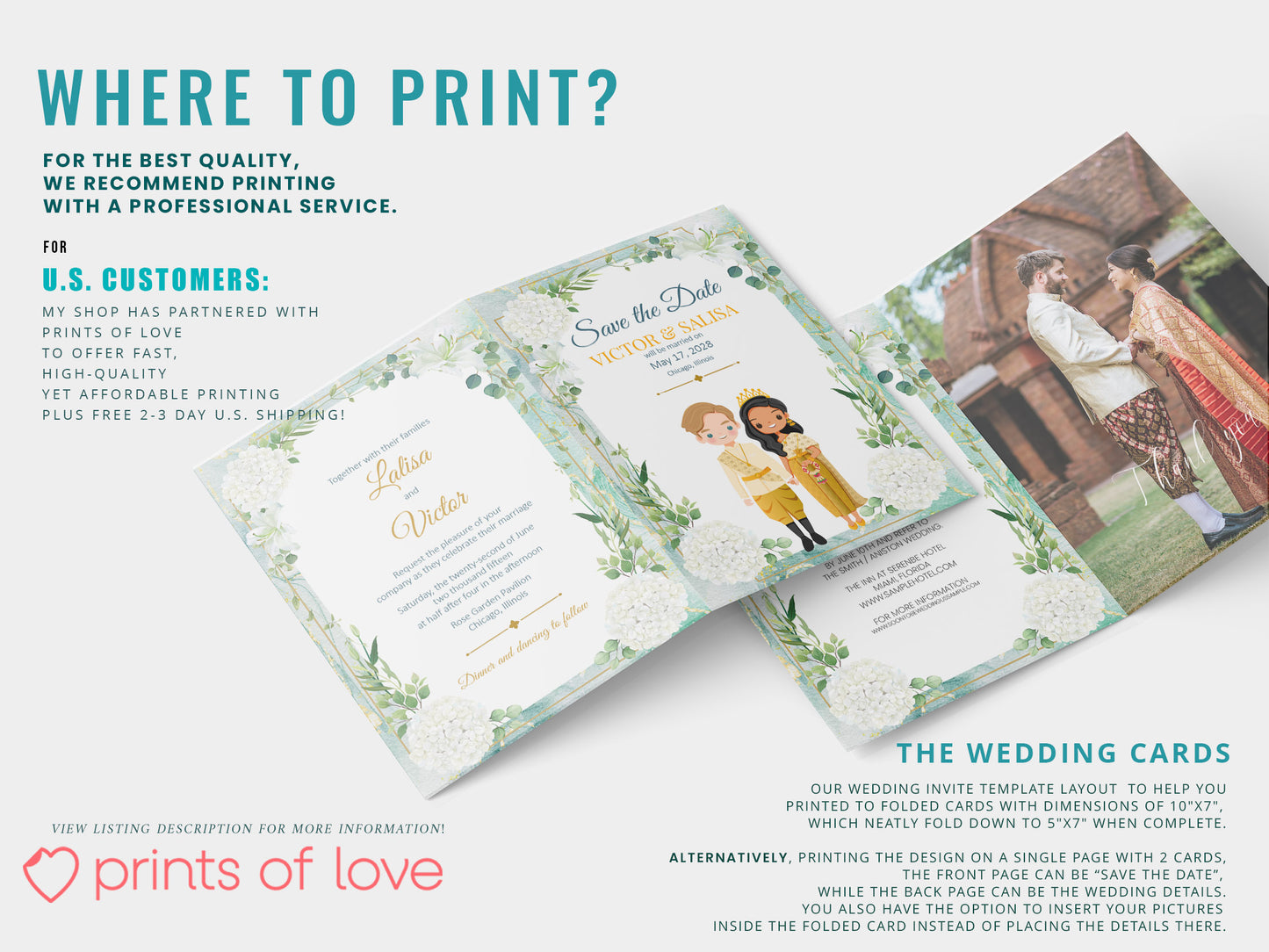 Cute Asian, Khmer, Lao, Thai Wedding invitation, E-Invite template #sewc230403