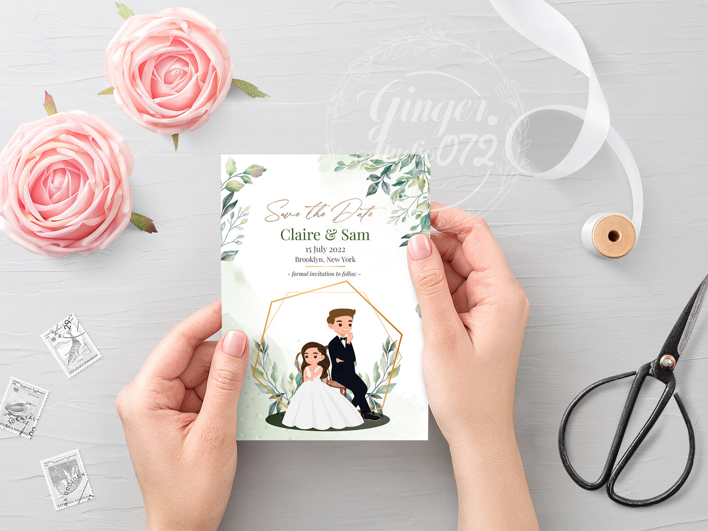 Cute Wedding Invitation, E-Invitation Template #CTWD230101
