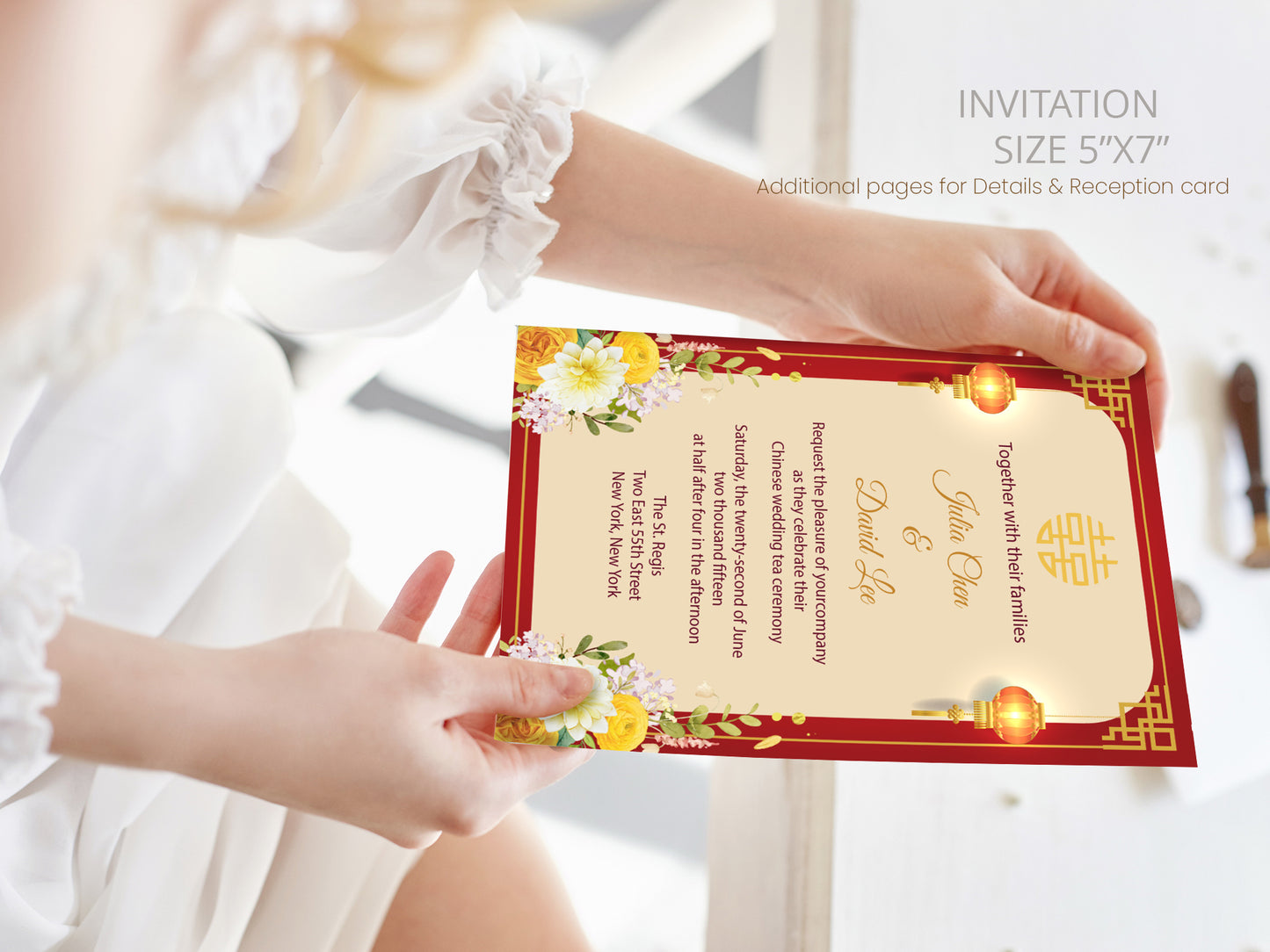 Cute Vietnamese wedding invite, Áo dài theme, Customize Invite Template #cvwl230101