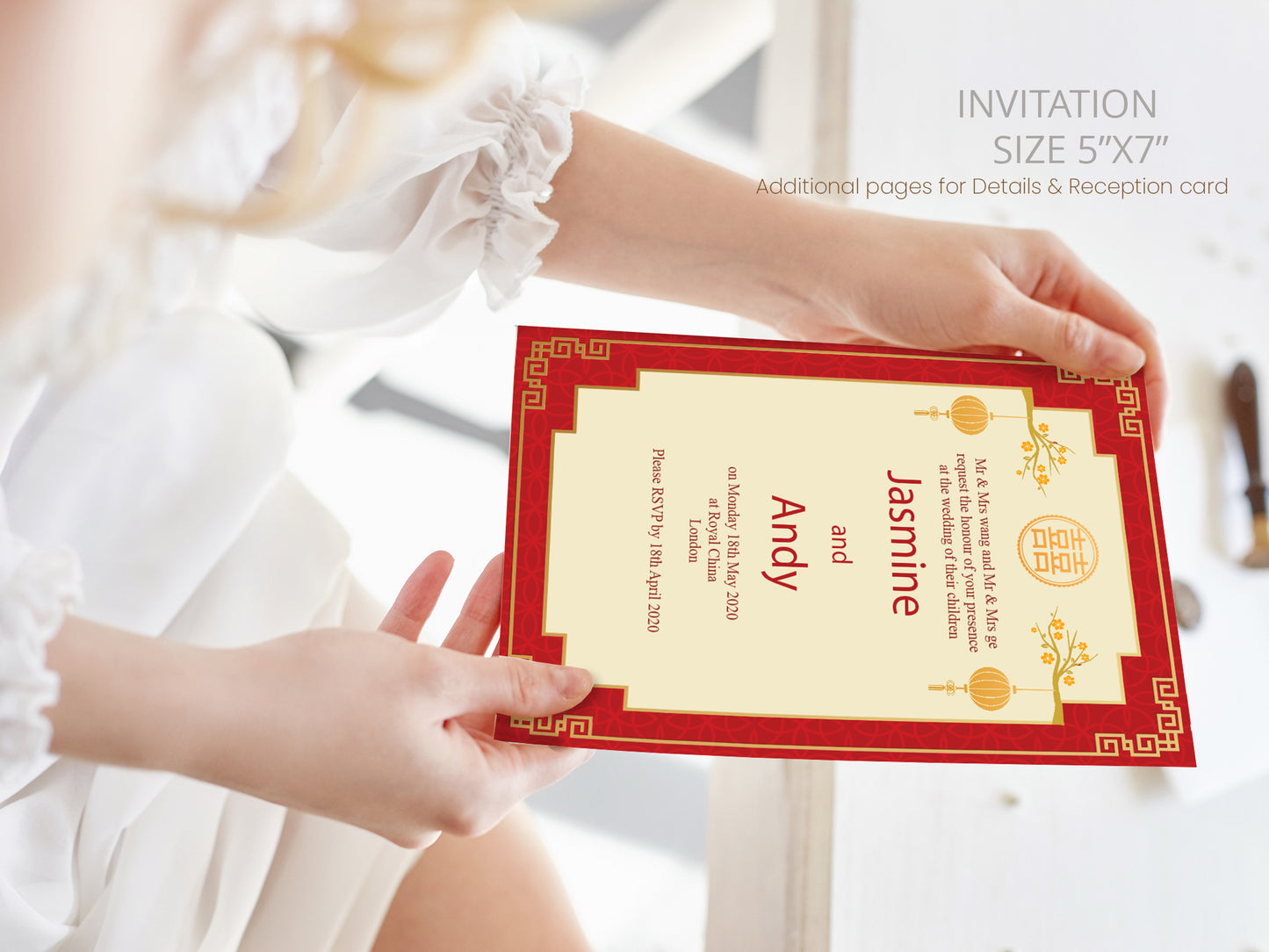 Cute Chinese Wedding, Tea Ceremony, invitation Template #cnwc9597