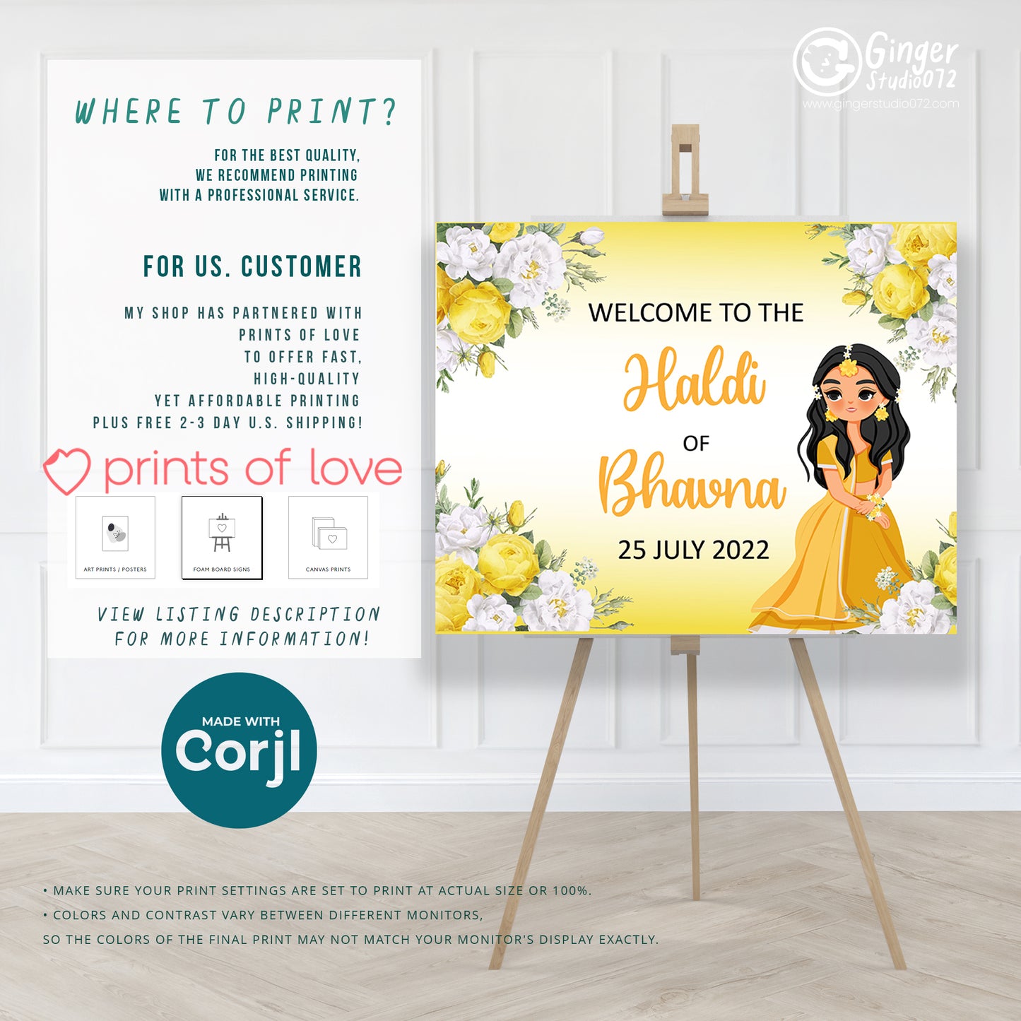 Cute Indian sign: Haldi/Mehndi/Sangeet, reception template #wcsl210602