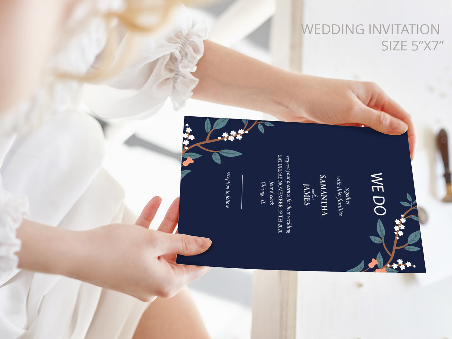 Cute Wedding Invitation, E-invitation, Digital Template #ctwd220902