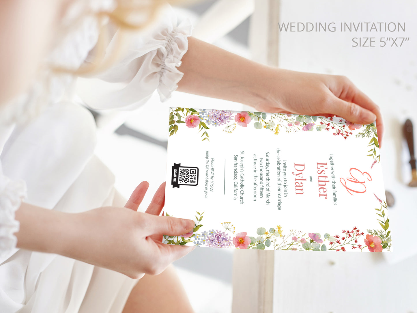 Cute Wedding Invitation, E-invitation, Digital Template #ctwd221201