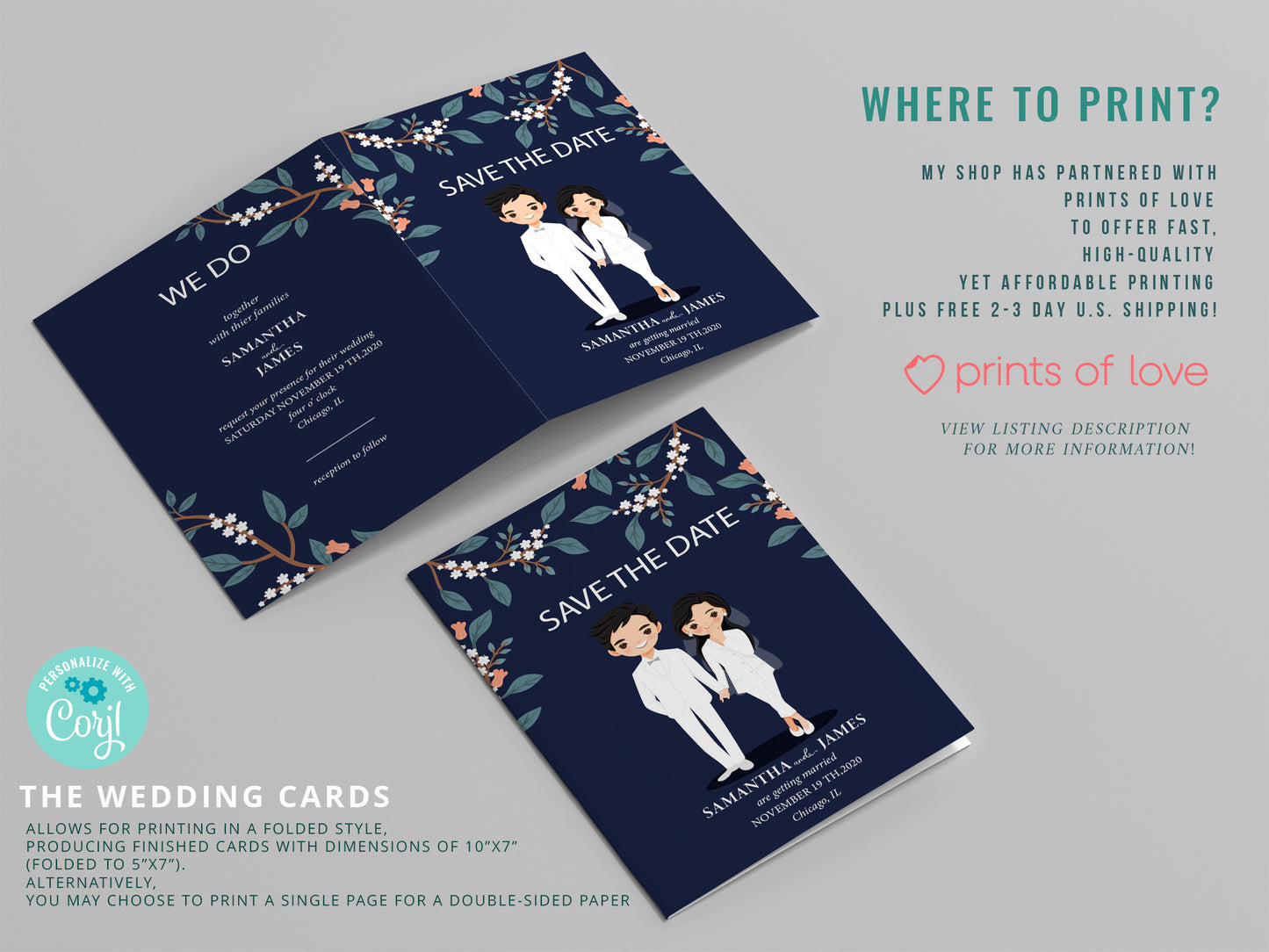 Cute Wedding Invitation, E-invitation, Digital Template #ctwd220902