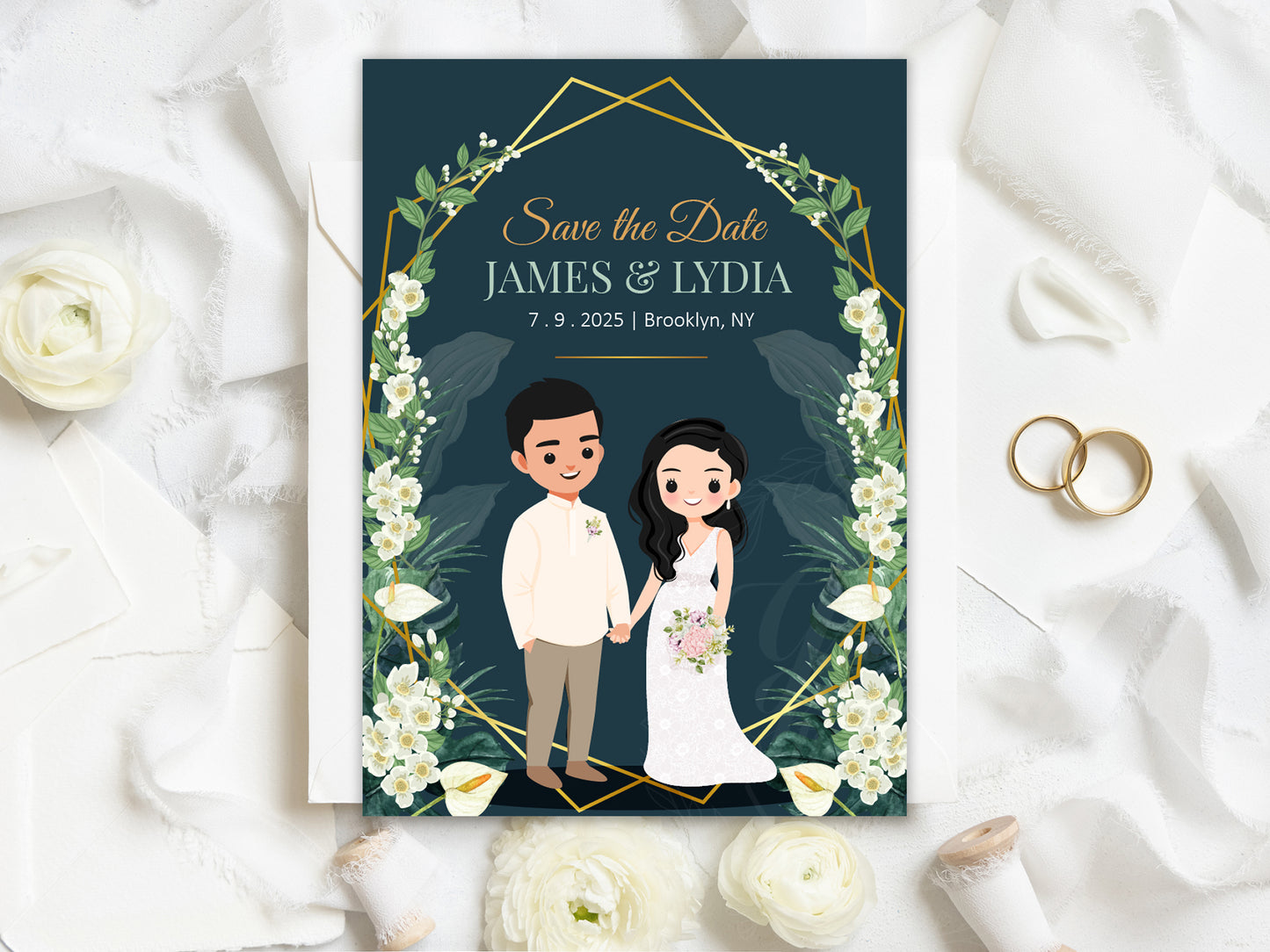 Cute Filipino wedding invitation, Customize Template #sewc230604