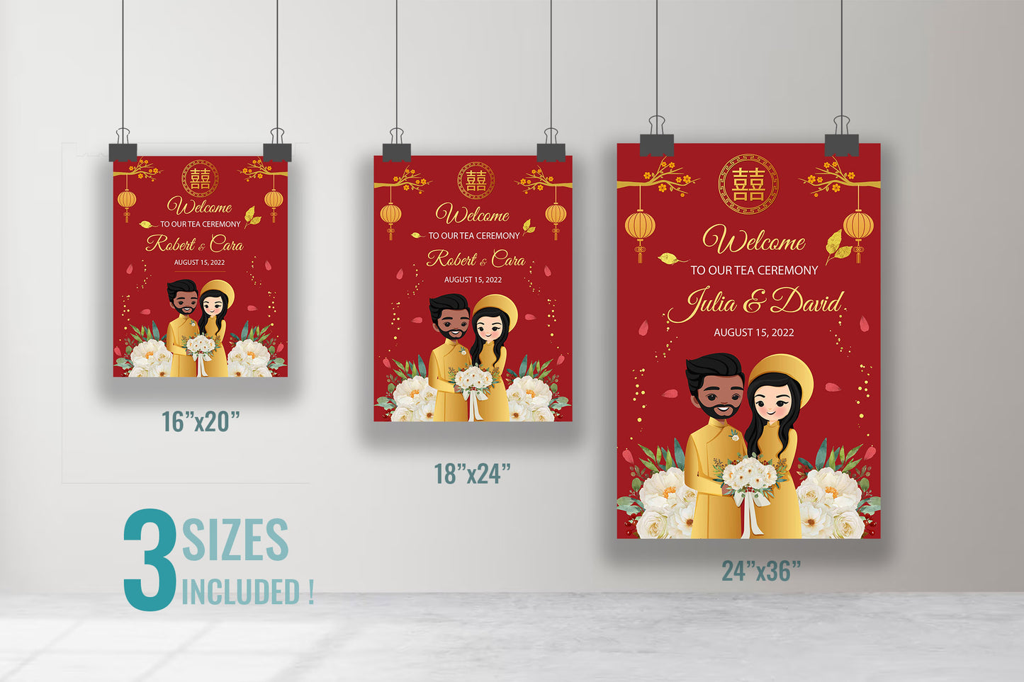 Cute Vietnamese Wedding Welcome sign, customize wedding sign, Tea ceremony event #wcsl211001