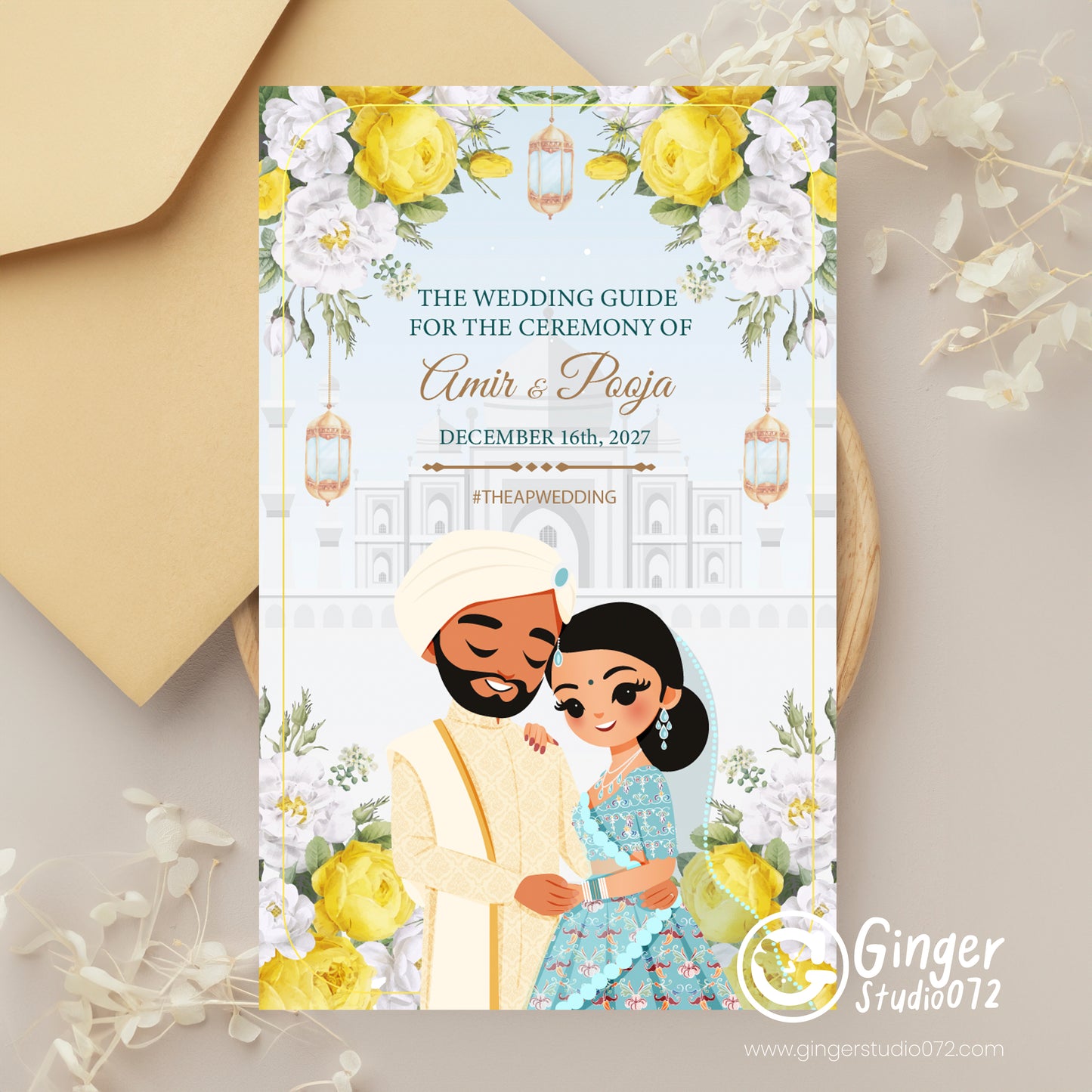 Wedding Program template | Hindu Ceremony Program & Indian Wedding program guide #wptp240602