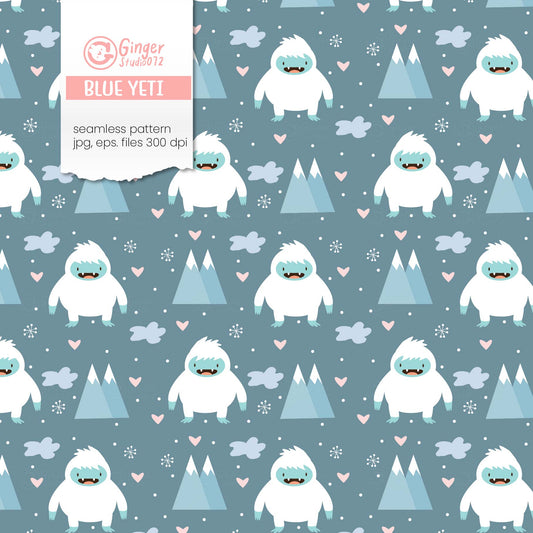 "Blue Yeti" Seamless Pattern #spcl240104